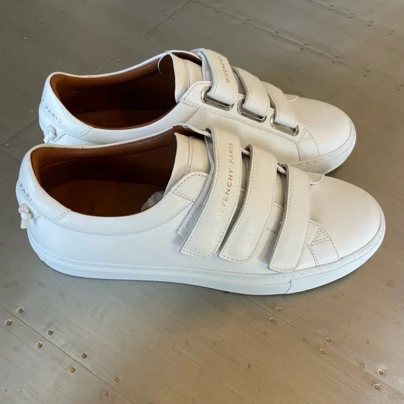 Velcro Givenchy White Slippers GIVENCHY KIDS Logo-print Touch